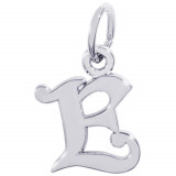 Sterling Silver Initial E Charm photo
