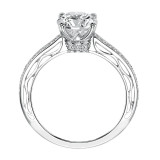 Artcarved Bridal Mounted with CZ Center Vintage Engagement Ring Ayanna 14K White Gold - 31-V503GRW-E.00 photo