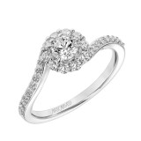 Artcarved Bridal Mounted Mined Live Center Contemporary One Love Engagement Ring Sierra 14K White Gold - 31-V888ARW-E.00 photo