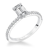 Artcarved Bridal Mounted with CZ Center Classic Engagement Ring Sybil 14K White Gold - 31-V544EEW-E.00 photo