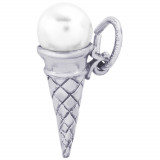 Sterling Silver Ice Cream Cone Charm photo