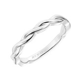 Artcarved Bridal Band No Stones Contemporary Twist Solitaire Wedding Band Kassidy 14K White Gold - 31-V769W-L.00 photo