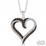 Ashi Diamonds Silver Heart Pendant photo