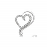 Ashi 10k White Gold Single Cut Diamond Heart Earrings photo 2