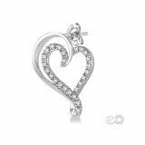 Ashi 10k White Gold Single Cut Diamond Heart Earrings photo 3
