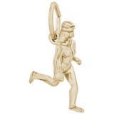 14k Gold Female jogger Charm photo