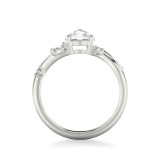 Artcarved Bridal Mounted Mined Live Center Contemporary Diamond Engagement Ring 14K White Gold - 31-V1022DRW-E.00 photo 3