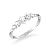 Artcarved Bridal Mounted with Side Stones Anniversary Ring 14K White Gold - 33-V9382W-L.00 photo