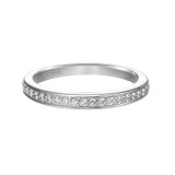 Artcarved Bridal Mounted with Side Stones Contemporary Diamond Wedding Band Marissa 14K White Gold - 31-V395W-L.00 photo 2