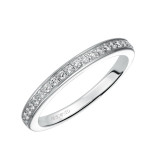 Artcarved Bridal Mounted with Side Stones Contemporary Diamond Wedding Band Marissa 14K White Gold - 31-V395W-L.00 photo