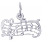 Sterling Silver Music Staff Charm photo