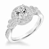 Goldman 14k White Gold 0.37ct Diamond Semi Mount Engagement Ring photo
