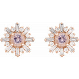 14K Rose Morganite & 3/4 CTW Diamond Earrings - 869826015P photo 2