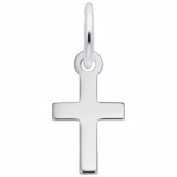 Rembrandt Sterling Silver Small Plain Cross Charm photo