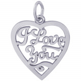 Sterling Silver I Love You Charm photo