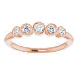 14K Rose 1/4 CTW Diamond Graduated Bezel-Set Ring - 122853602P photo 3