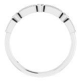 14K White 1/10 CTW Diamond Stackable Ring - 65197760001P photo 2