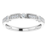 14K White 1/10 CTW Diamond Stackable Ring - 65197760001P photo 3